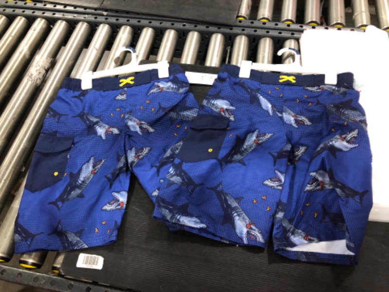 Photo 2 of 2 OF THE Boys' Shark Pizza Print Swim Trunks - Cat & Jack™ L
