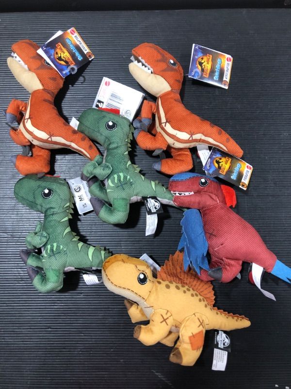 Photo 1 of (6 PACK) STUFFED DINOSAUR TOYS