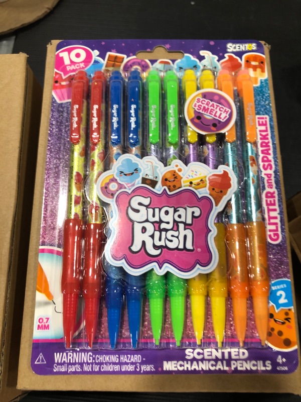 Photo 2 of (8 PACK) 10ct #2 Scented Mechanical Pencils Glitter Multicolor - Sugar Rush

