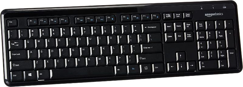 Photo 1 of AmazonBasics Wireless Computer Keyboard  - Full Size - US Layout (QWERTY)