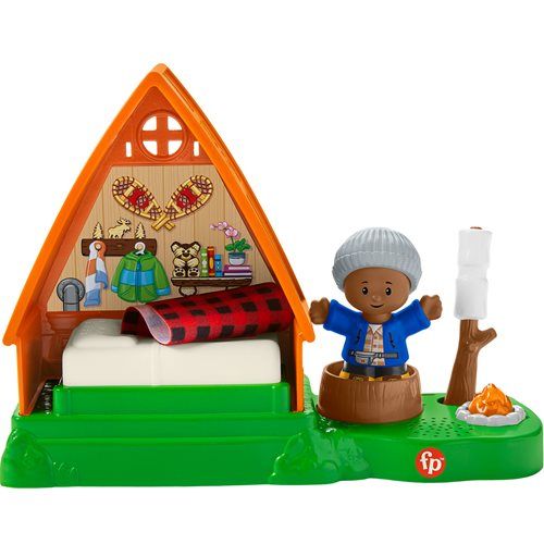 Photo 1 of Fisher-Price Little People Cabin Playset with Camp Fire Light and Sounds 3 Pieces Toddler Toy
