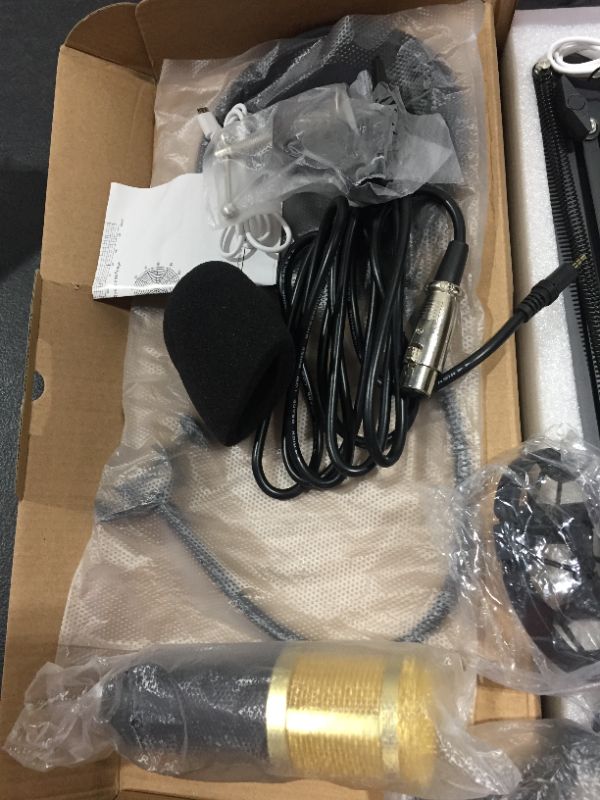Photo 1 of Professional BM-800 Condenser Microphone Kit with Adjustable Recording Microphone Suspension Scissor Arm and Mounting Clamp For Studio Broadcasting Recording Youtube Facebook Live Periscope

