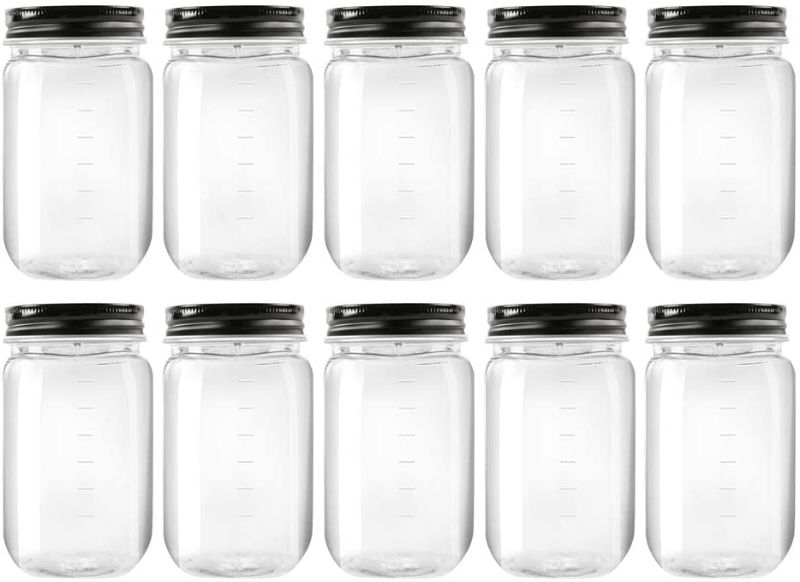 Photo 1 of 16 oz Clear Jar, Set of 
