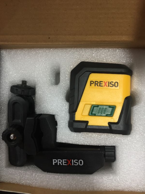 Photo 2 of PREXISO Laser Level Self Leveling - 100Ft Rechargeable Cross Line Laser, Green Line leveler Tool for Construction, Floor Tile, Home Renovation with Magnetic Pivoting Base, Target Plate & Portable Bag
