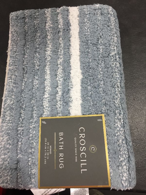 Photo 2 of Croscill Nomad Bath Rug, Blue
