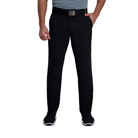 Photo 1 of Haggar Mens the Active Series Slim Fit Flat Front Urban Pant, 38x30, Black
