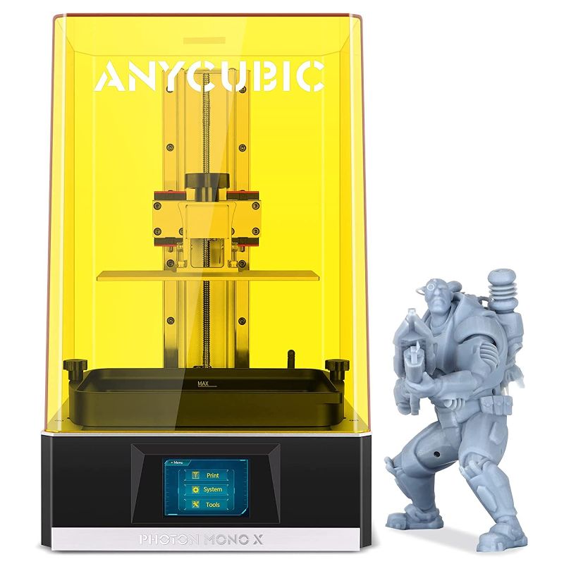 Photo 1 of ANYCUBIC Photon Mono X 3D Resin Printer, 8.9" 4K Monochrome Screen UV LCD 3D Printer, WiFi Control and Matrix UV LED Light Source, 7.55"x4.72"x9.84" Printing Size
