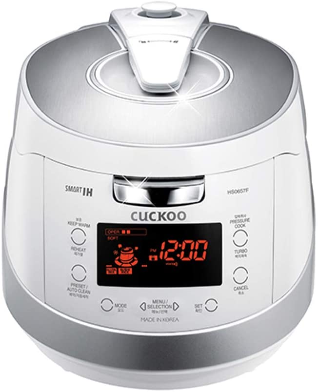 Photo 1 of CUCKOO CRP-HS0657FW | 6-Cup (Uncooked) Induction Heating Pressure Rice Cooker | 11 Menu Options, Stainless Steel Inner Pot, Made in Korea | White
