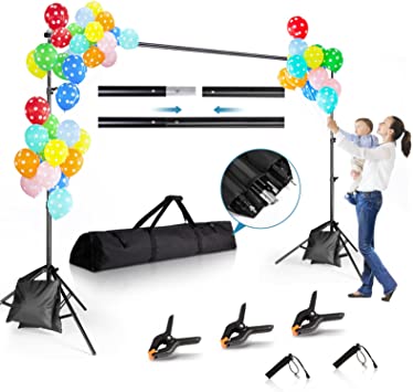 Photo 1 of Backdrop Stand 8.5x10ft, Photo Video Studio Adjustable Backdrop Stand for Parties, Wedding, Photography, Advertising Display
