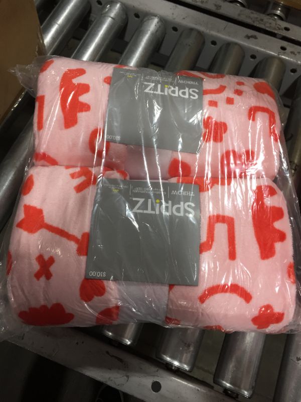 Photo 1 of 2 OF THE Love' Abstract Printed Plush Valentine's Day Throw Blanket Blush - Spritz size 50X60 