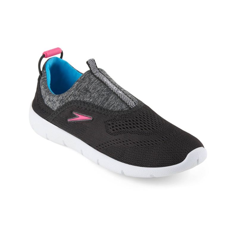 Photo 1 of SPEEDO Junior Girls Aqua Skimmer Water Shoes in Black/Hawaii Blue S 11-12
