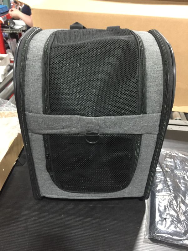 Photo 1 of Apollo Walker Pet Carrier Backpack for Large/Small Cats and Dogs, Puppies, Safety Features and Cushion Back Support | for Travel, Hiking, Outdoor Use (Gray)
