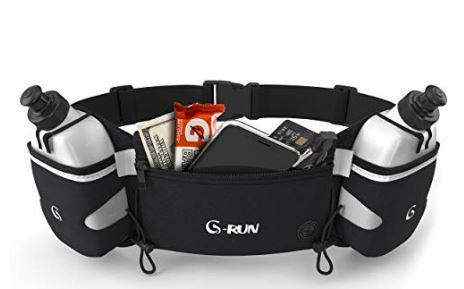 Photo 1 of G-Run Hydration Running Belt with Bottles - Water Belts for Woman and Men - iPhone Belt for Any Phone Size - Fuel Marathon Race Pack for Runners
