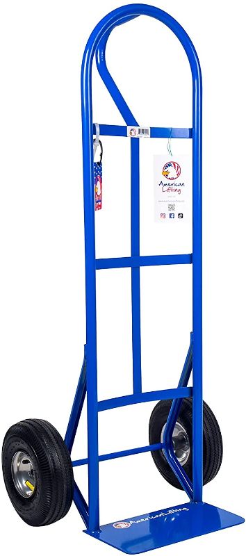 Photo 1 of American Lifting P Handle Super Steel 800 lb. Hand Truck with 10" x 3 1/2" Pneumatic Wheels, Blue
