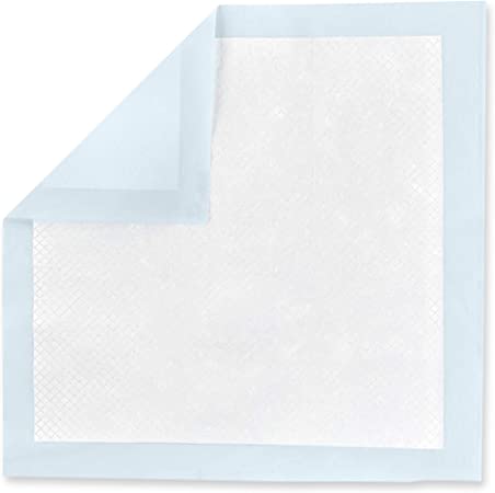 Photo 2 of Amazon Basics Dog and Puppy Pads, Leak-proof 5-Layer Pee Pads with Quick-dry Surface for Potty Training, Regular (22 x 22 Inches) - Pack of 100
