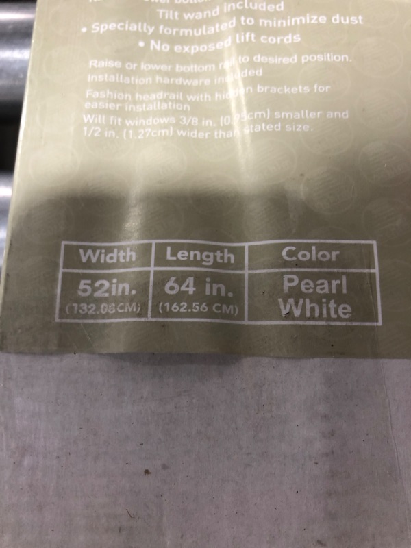 Photo 4 of Achim Home Furnishings Cordless GII Morningstar 1" Light Filtering Mini Blind 52x64 - White
NEW IN BOX.