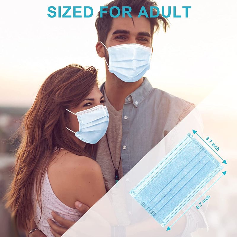 Photo 3 of [2 Pack] TomrickCare Adult Face Masks Disposable 50 PCS-3 Ply