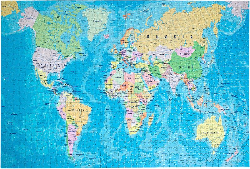 Photo 1 of 1000 Piece Puzzle for Adults, Map Jigsaw Puzzles, Every Pieces is Unique 29.5X19.7 inch