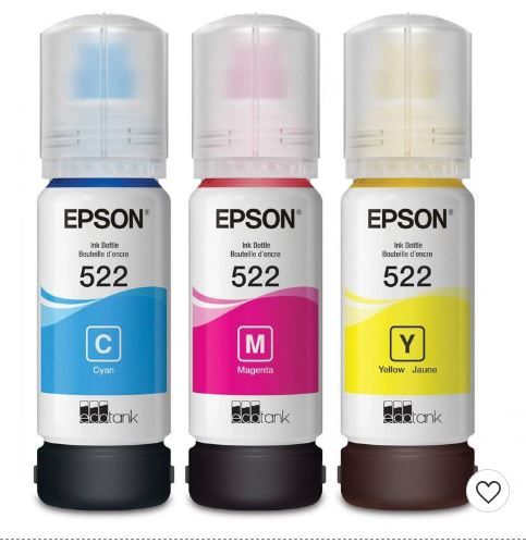 Photo 2 of Epson 522 C/M/Y 3pk Ink Bottles - Cyan Magenta Yellow (T522520-CP)