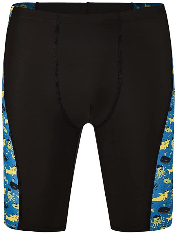 Photo 1 of DEVOROPA Boys' Swim Jammers Youth Competitive Swim Team Suit Quick Dry Athletic Swimming Shorts UPF 50+