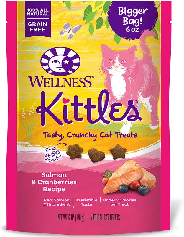 Photo 1 of [2 Pack] Wellness Kittles Natural Grain Free Salmon & Cranberries Cat Treats, 2 Oz