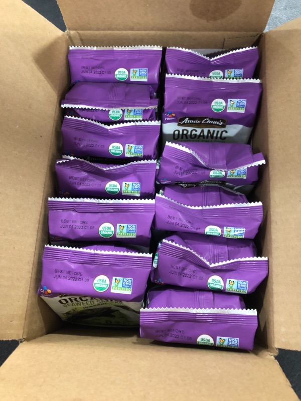 Photo 1 of ANNIE CHUN'S, Seaweed Snk, Og2, Wasabi, Pack of 12, Size .16 OZ, (Gluten Free GMO Free Vegan 95%+ Organic)
