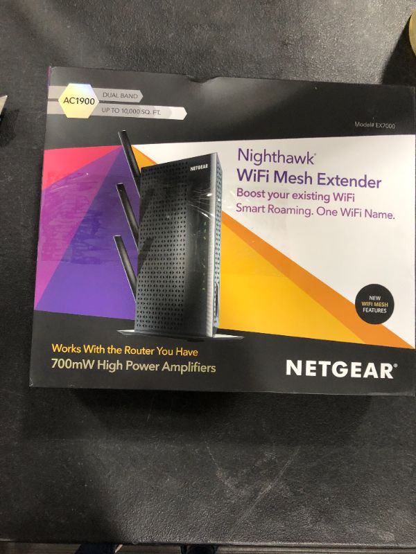 Photo 1 of NETGEAR WiFi Mesh Range Extender EX7000 - Coverage up to 2100 sq.ft. and 35 devices with AC1900 Dual Band Wireless Signal Booster & Repeater (up to 1900Mbps speed), plus Mesh Smart Roaming
