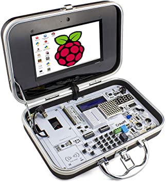 Photo 1 of ELECROW CrowPi Raspberry Pi 4 3b 3b+ Sensor Kit for Learning Programming (Basic Kit, RPI Not Included, Black)