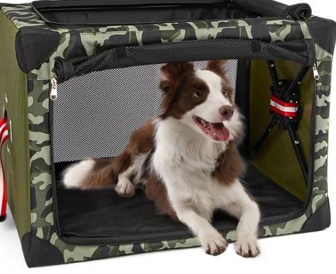 Photo 1 of Yoken Small Dog Crate,Upgrade Portable Folding Dogs Crate,One-Step Open with Soft-Sided Washable Fabric,Green