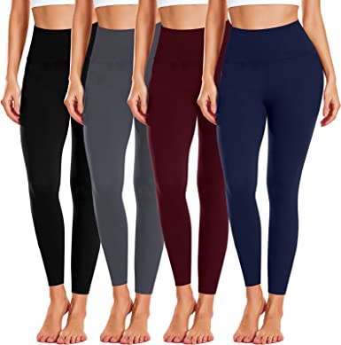 Photo 1 of 4 Pack High Waisted Leggings for Women-Soft Tummy Control Slimming Yoga Pants for Workout Running refer to picture for colors SIZE PLUS SIZE 9H***