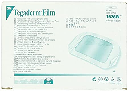 Photo 1 of 3M Tegaderm Transparent Dressing with Label 4" x 4 3/4" (10 x 12 cm) 25 per Box #1626W (25 Box)