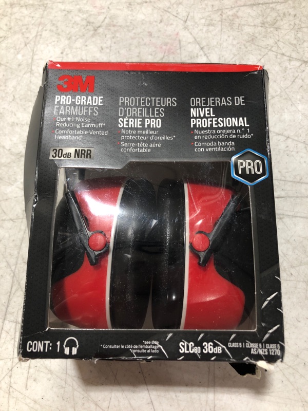 Photo 2 of 3M Pro-Grade Noise-Reducing Earmuff, NRR 30 dB, Lightweight and Adjustable
