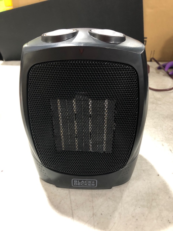 Photo 2 of BLACK+DECKER 1,500-Watt Electric Personal Ceramic Space Heater, Black
