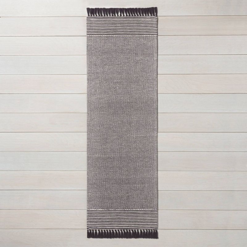 Photo 1 of 2'4" X 7' Textured Border Stripe Runner - Hearth & Hand™ with Magnolia
