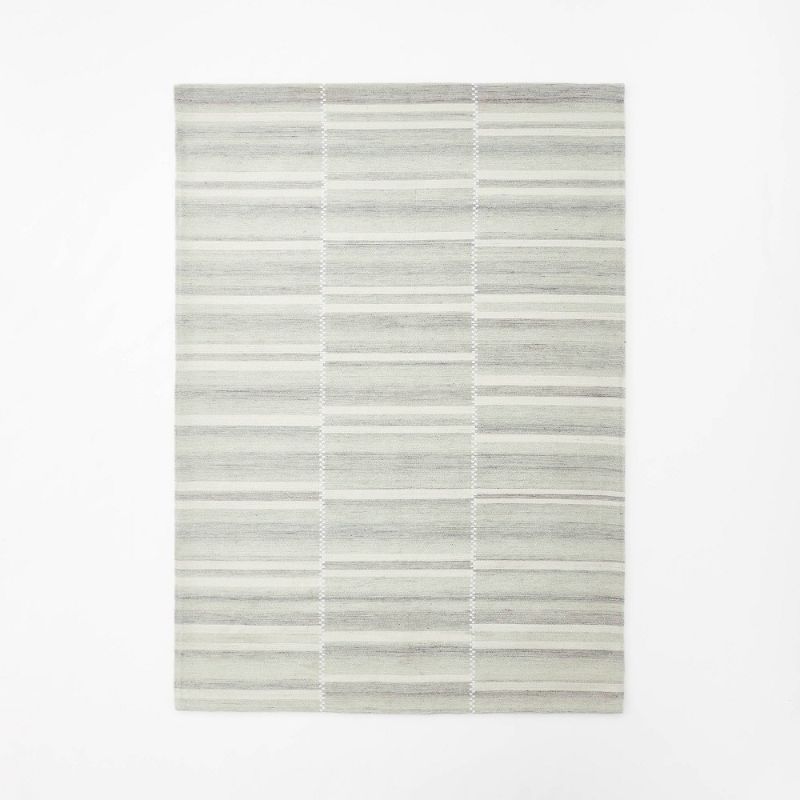 Photo 1 of 5'x7' Mountainside Mixed Striped Gray - Threshold™ Designed with Studio McGee
