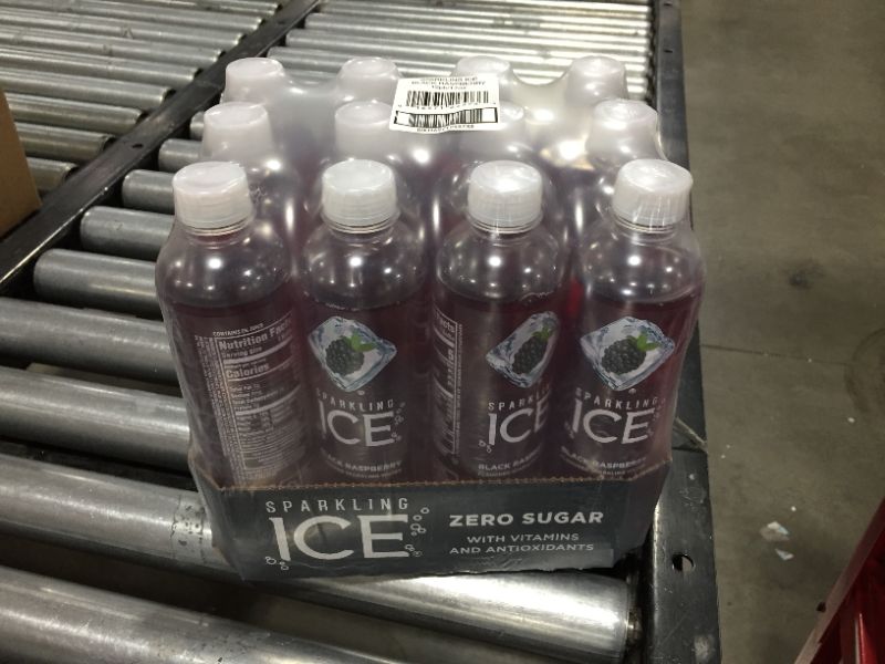 Photo 2 of (Pack of 12) Sparkling Ice® Naturally Flavored Sparkling Water, Black Raspberry 17 Fl Oz BB JUNE 14 2022 
