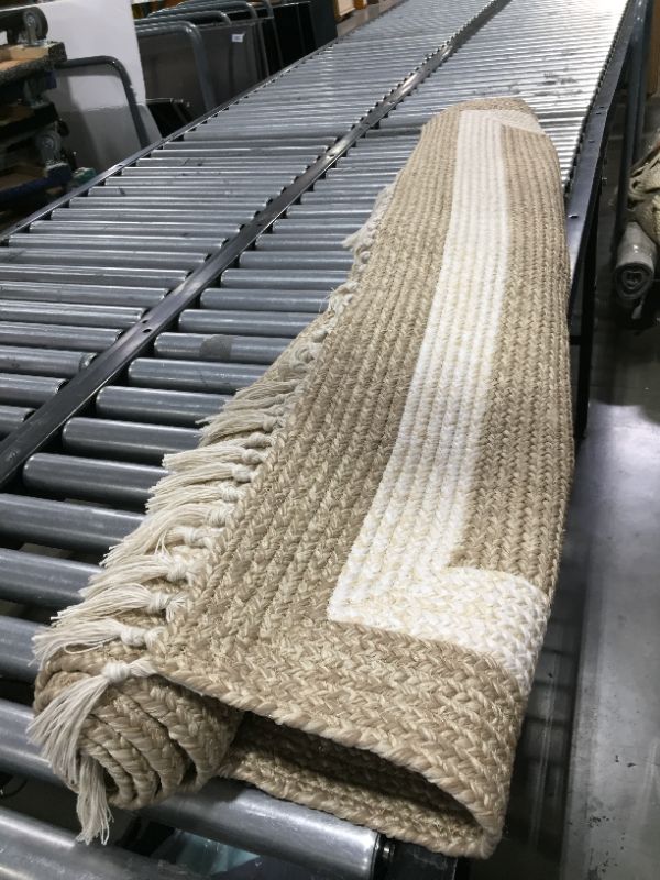 Photo 1 of 5' X 7'' Braided Outdoor Rug with Fringe Neutral/Ivory - Threshold™ Designed with Studio McGee
