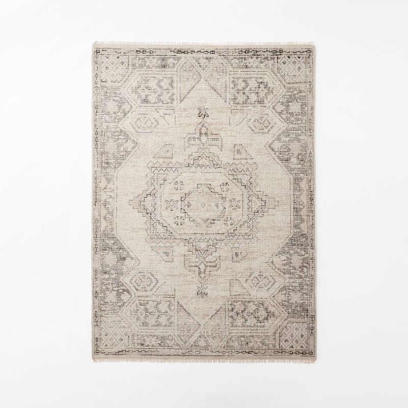 Photo 1 of 7'x10' Knolls Authentic Hand Knotted Distressed Persian Style Rug - Threshold™ Designed with Studio McGee
