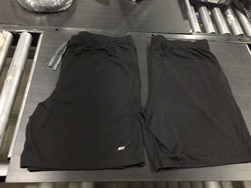 Photo 1 of 2 PACK AMAZON BASIC BASKETBALL SHORTS (XXL) BLACK 