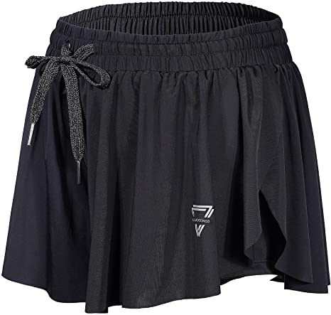 Photo 1 of luogongzi 2 in 1 Flowy Running Shorts for Women Gym Yoga Athletic Womens Workout Biker Spandex Lounge Sweat Skirt Summer
size 2XL 