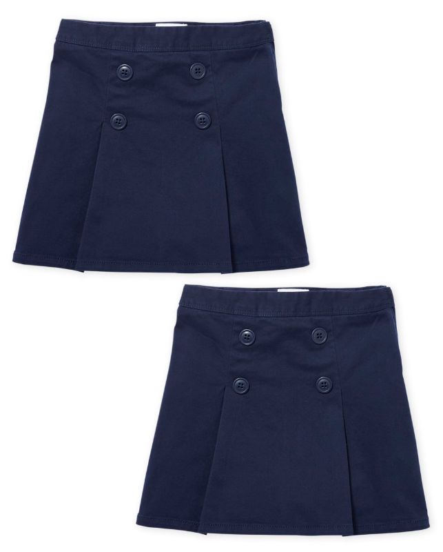 Photo 1 of Girls Uniform Stretch Button Skort 2-Pack
SIZE 10 