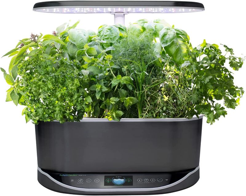Photo 1 of AeroGarden Bounty Elite - Indoor Garden with LED Grow Light, WiFi and Alexa Compatible, Platinum Stainless
SELLING FOR PARTS 