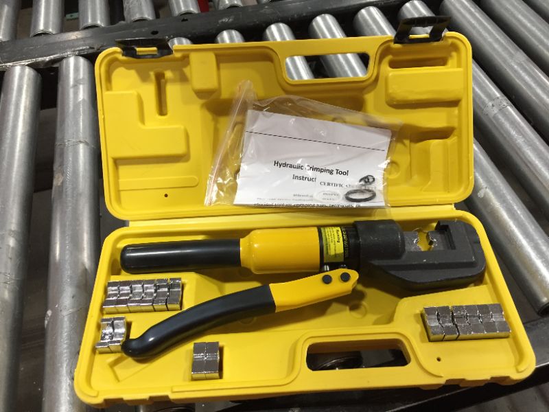 Photo 2 of 10 Ton Hydraulic Wire Battery Cable Lug Terminal Crimper Crimping Tool 8 Dies Fit for Crimping wires
