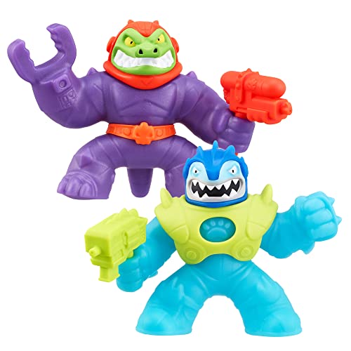 Photo 1 of 4 pack Heroes of Goo Jit Zu Galaxy Blast Versus Pack - Thrash Vs Quickdraw Rock Jaw with All NEW Water Blasters Toys for Kids Boys Ages 4+

