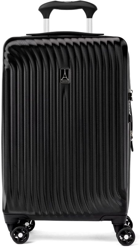 Photo 1 of Travelpro Maxlite Air Hardside Expandable Luggage, 8 Spinner Wheels, Lightweight Hard Shell Polycarbonate, Black, Carry-On 21-Inch
