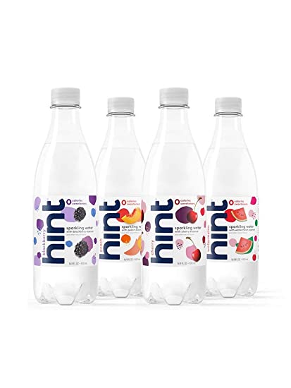 Photo 1 of (Pack of 12) Hint Sparkling Water 4-Flavor Variety Pack 16.9 Ounce Bottles, Unsweetened Sparkling Variety Pack Water, Zero Sugar, Zero Calorie, Zero Artificial Sweeteners BB JUNE 04 2022