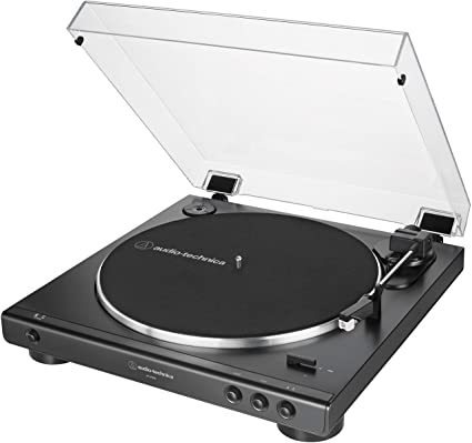 Photo 1 of FOR PARTS! Audio-Technica AT-LP60X-BK Fully Automatic Belt-Drive Stereo Turntable, Black, Hi-Fi, 2 Speed, Dust Cover, Anti-Resonance, Die-Cast Aluminum Platter
