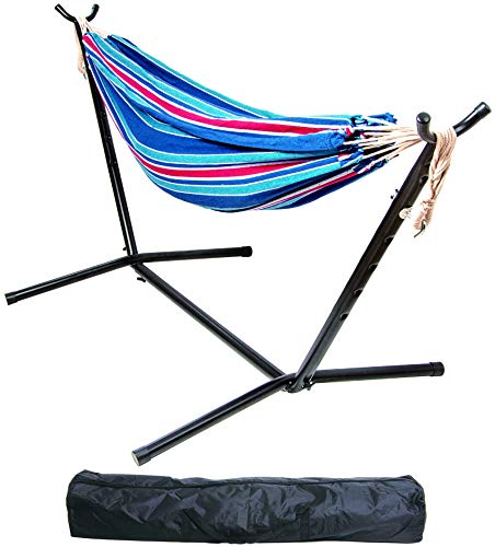 Photo 1 of BalanceFrom Double Hammock with Space Saving Steel Stand and Portable Carrying Case, 450-Pound Capacity