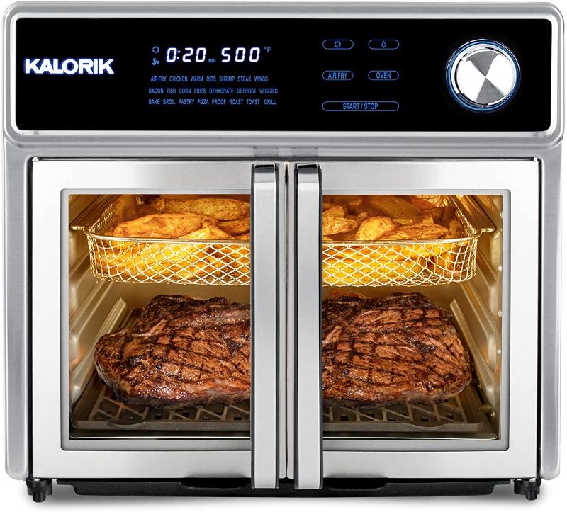Photo 1 of Kalorik Maxx 26 Quart Digital Air Fryer Oven Grill - Stainless Steel -PARTS ONLY
