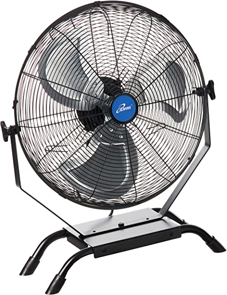 Photo 1 of iLIVING Wall Mounted/Floor Stand Variable 20 Inches Speed Indoor/Outdoor Fan, Industrial grade for Patio, Greenhouse, Garage, Workshop, and Loading Dock, 4650 CFM, Black
